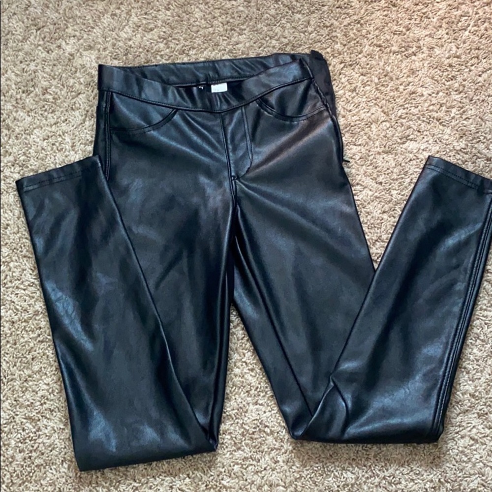 Faux leather pants